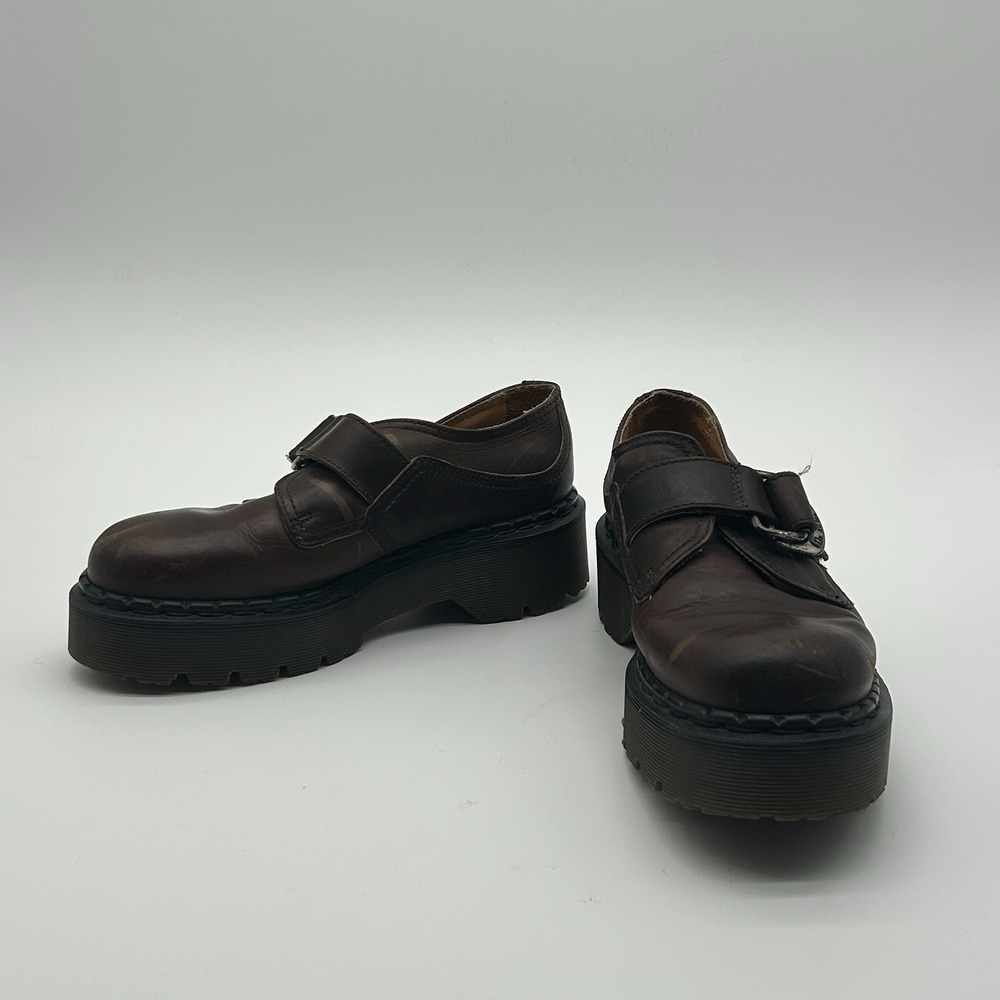 Vtg Dr Martens 8314 Made in England Brown Leather Monk Strap Shoes US 6 UK 5